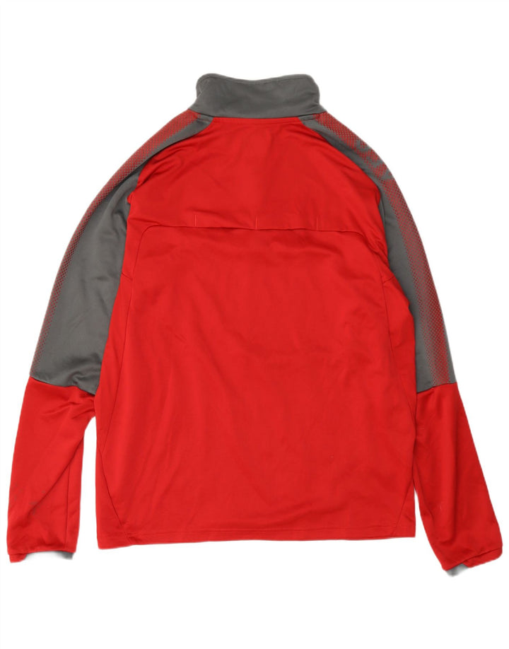 Puma Mens Arsenal Graphic Pullover Treino Top Grande Bloco Colorido Vermelho
