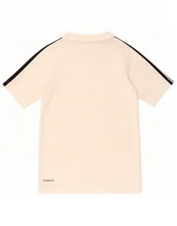 Camiseta Adidas Boys Aeroready Top 7-8 Anos Poliéster Branco
