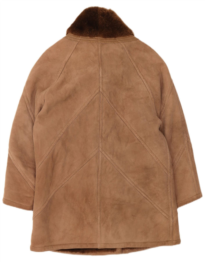 SMALBY Casaco feminino oversized shearling UK 18 XL marrom