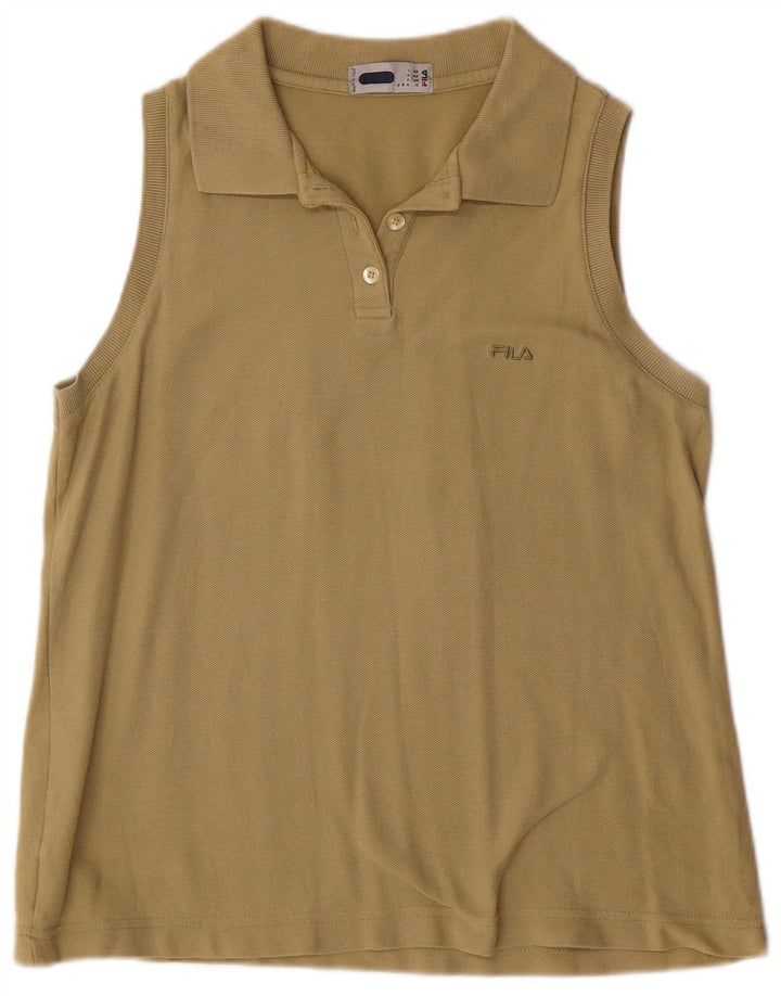 Camisa polo feminina sem mangas FILA IT 48 XL Caqui