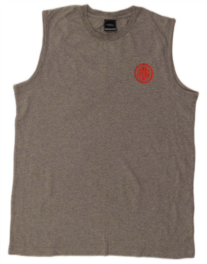 Colete gráfico masculino UMBRO Top XL algodão cinza
