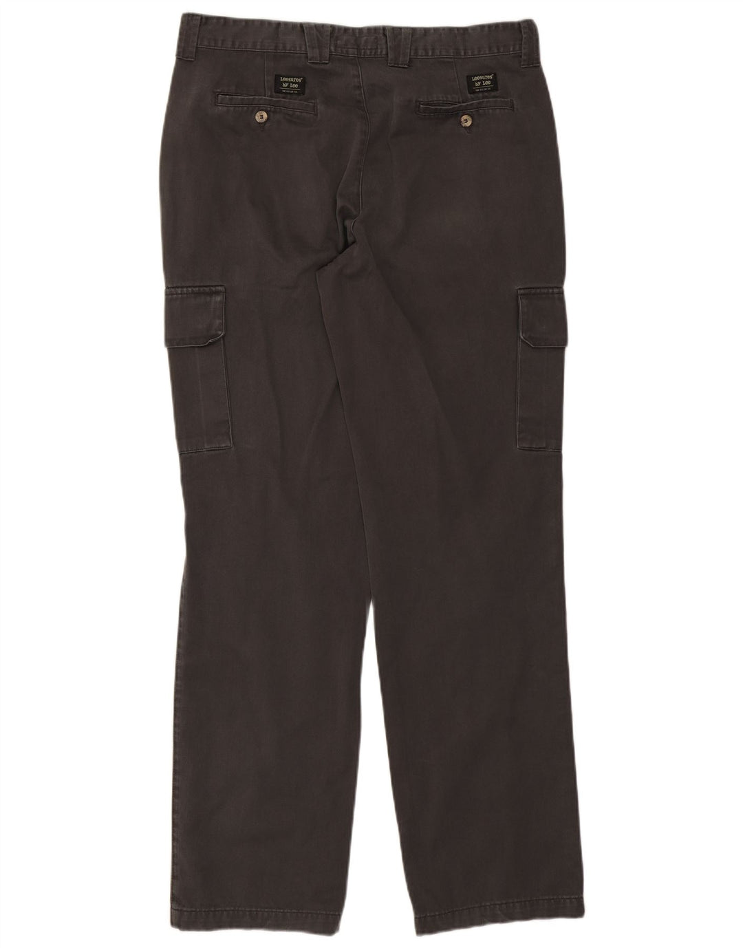 LEE Mens Straight Cargo Trousers W36 L34 Grey Cotton