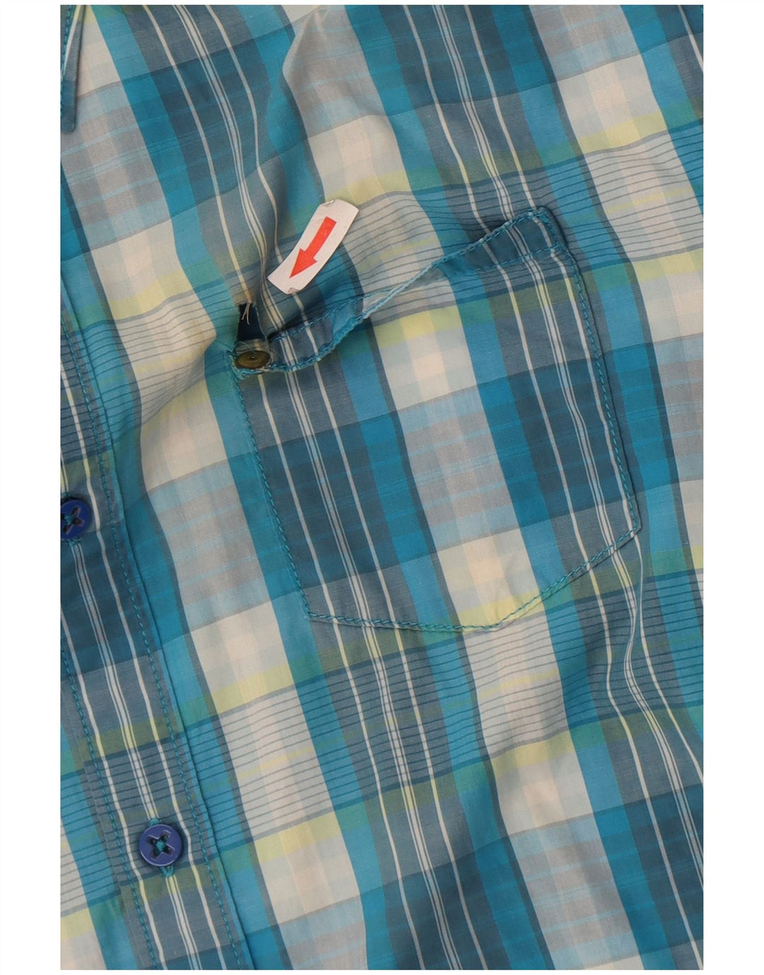 Camisa masculina de manga curta Lee XL azul xadrez algodão