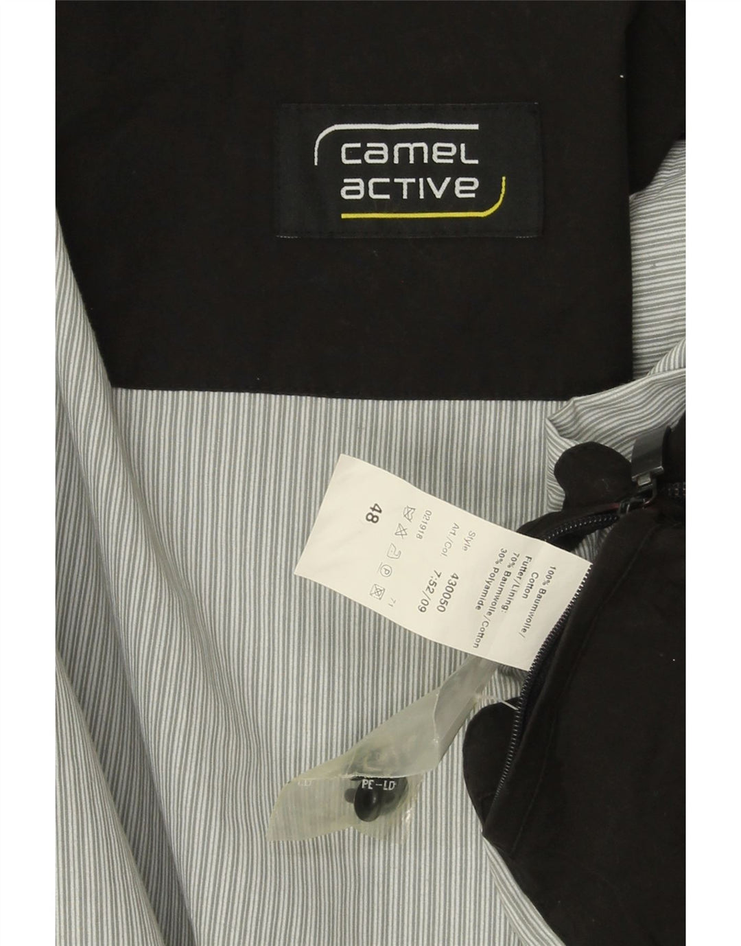 Jaqueta bomber masculina Camel Active EU 48 algodão preto médio