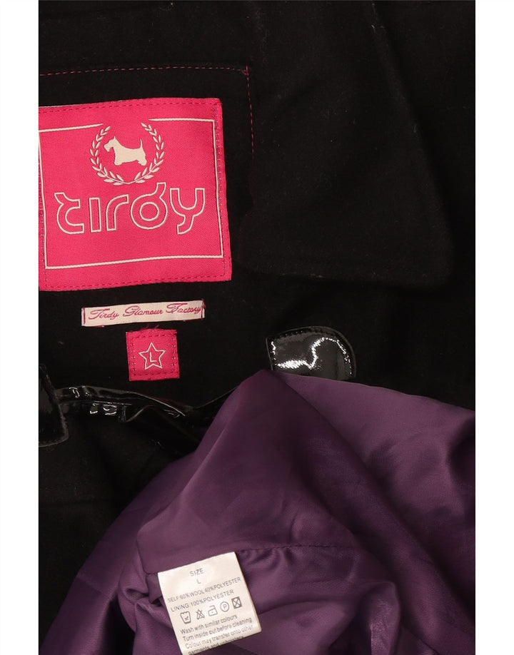 Casaco feminino Tirdy UK 16 grande lã preta