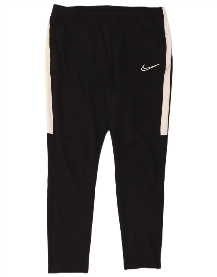 Calça de treino masculina Nike Dri Fit XL preta colorblock poliéster