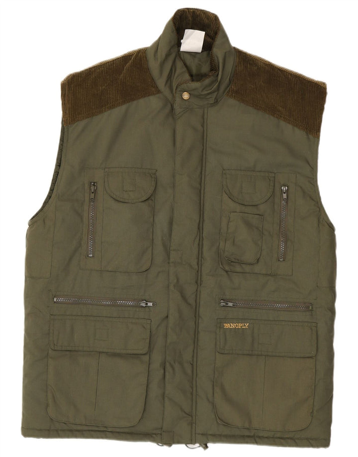 Panoply Mens Corduroy Utility Gilet UK 40 Grande Poliéster Verde