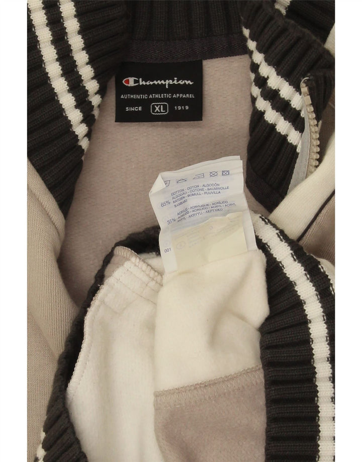 Jaqueta masculina de agasalho Champion XL cinza colorblock algodão