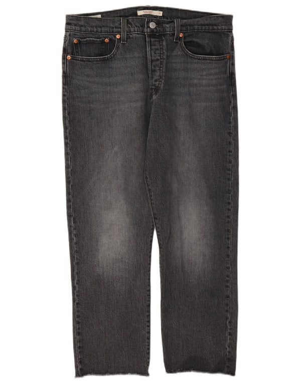 Calça jeans feminina Levi's Wedgie Straight W31 L26 algodão cinza