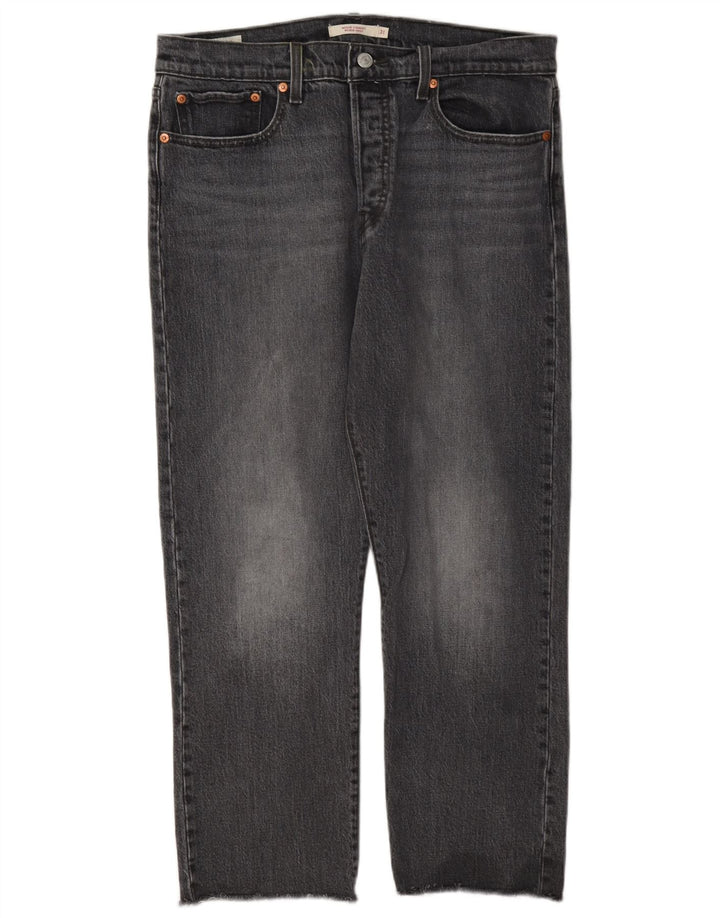 Calça jeans feminina Levi's Wedgie Straight W31 L26 algodão cinza