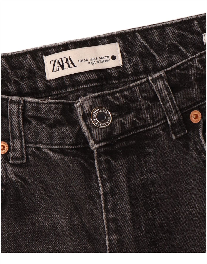 Calça jeans reta feminina Zara EU 38 pequena W28 L32 cinza