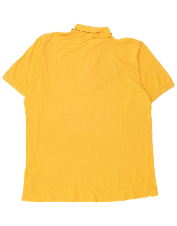 Benetton Mens Polo Shirt Large Yellow Cotton