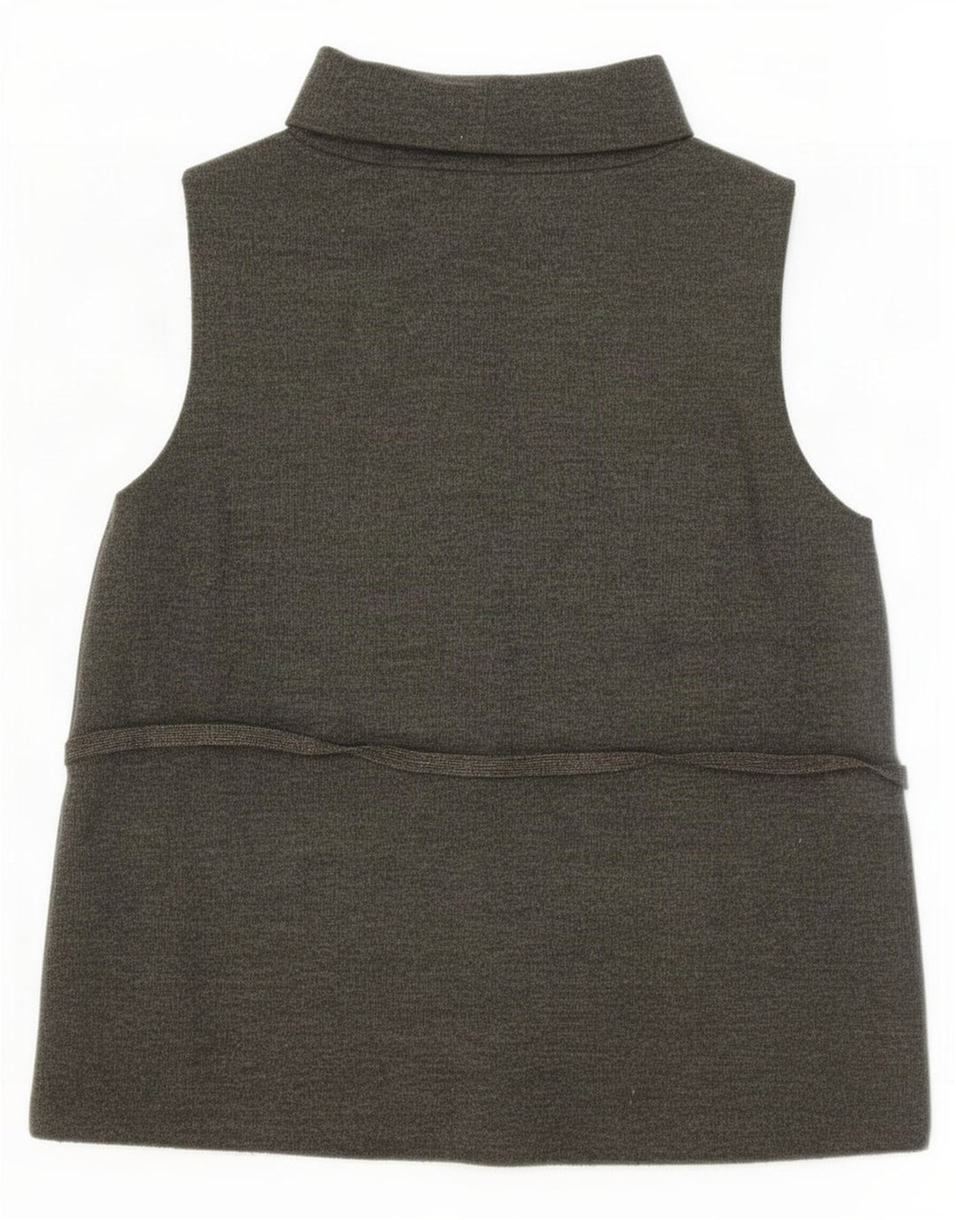 Colete feminino Zara UK 14 grande algodão cáqui