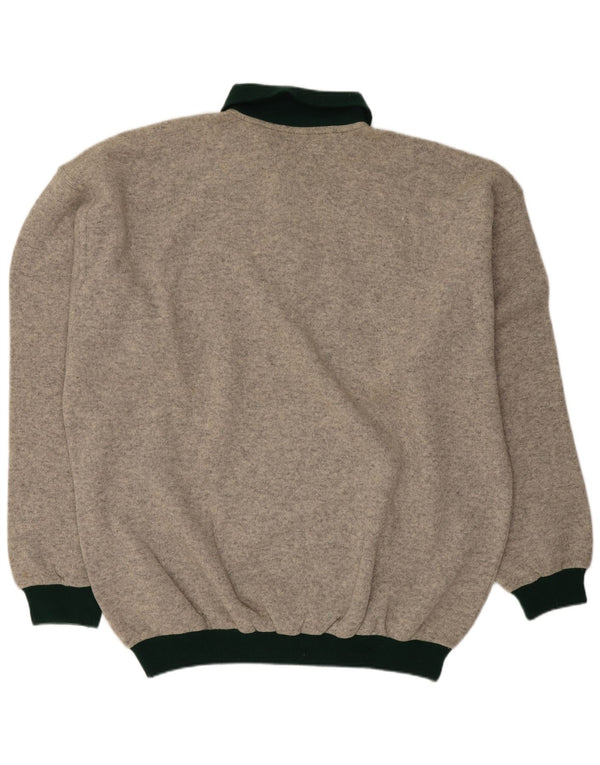 Suéter masculino Pierre Cardin com gola polo IT 54 XL cinza colorblock lã
