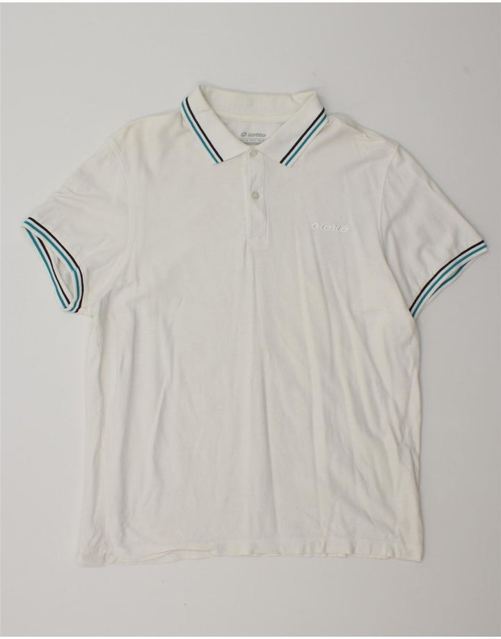 Camisa polo masculina Lotto grande branca