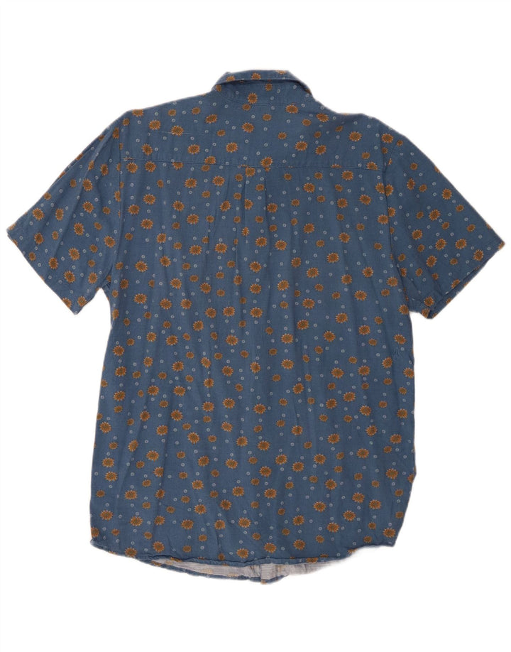 Camisa masculina de manga curta de ajuste moderno Volcom grande algodão azul