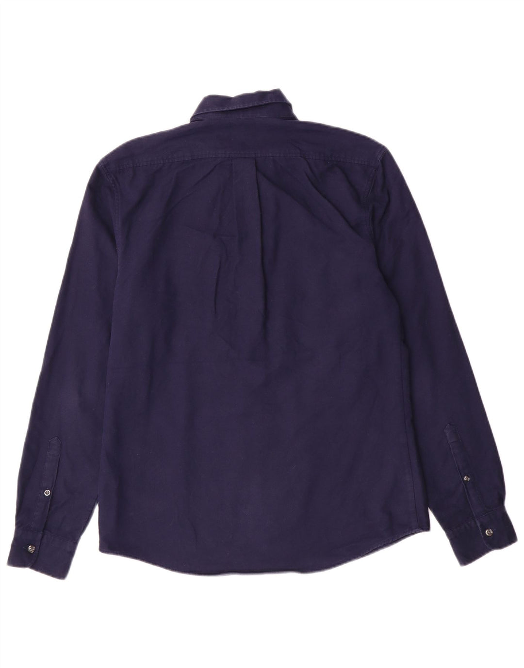 Camisa masculina Reiss pequena algodão azul marinho