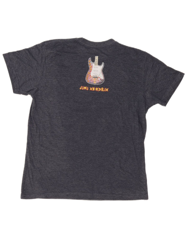 Camiseta masculina Hard Rock Cafe Londres com estampa gráfica grande algodão azul marinho