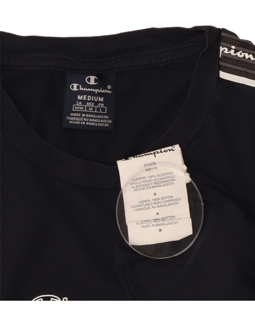 Camiseta masculina Champion Graphic Top Médio Algodão Azul Marinho