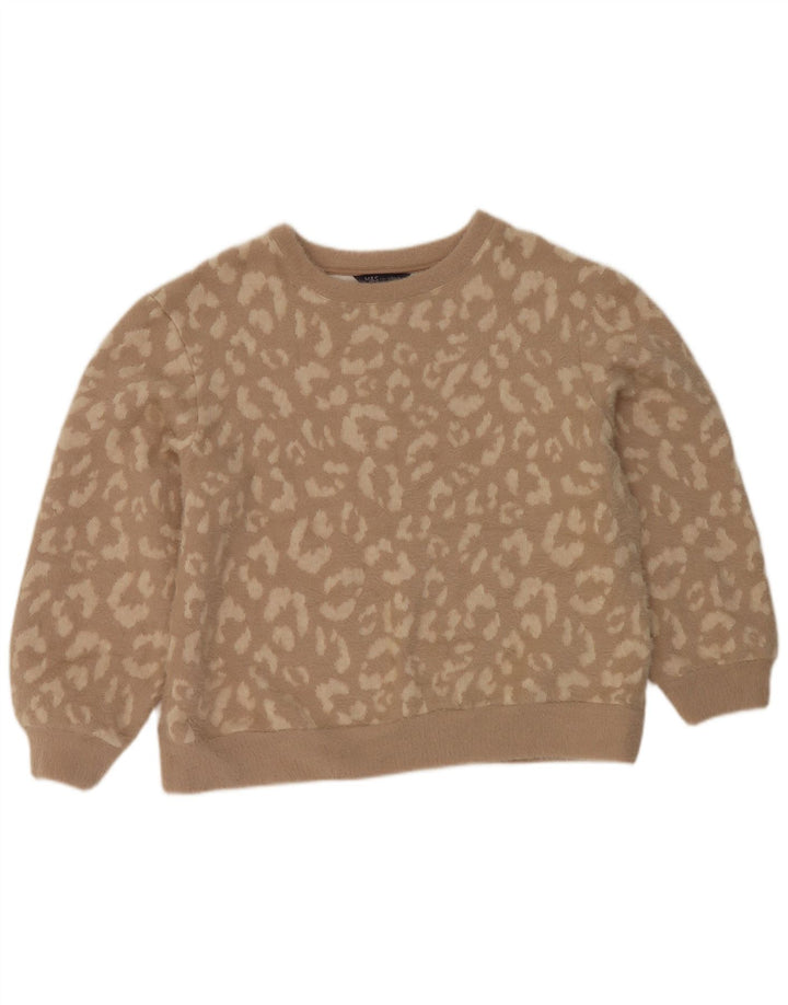 Suéter feminino Marks & Spencer com gola redonda Reino Unido 14 marrom médio