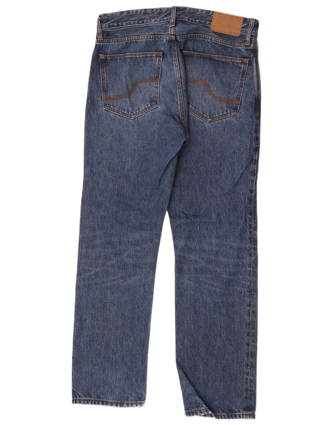 Calça jeans reta masculina Fat Face W30 L30 algodão azul
