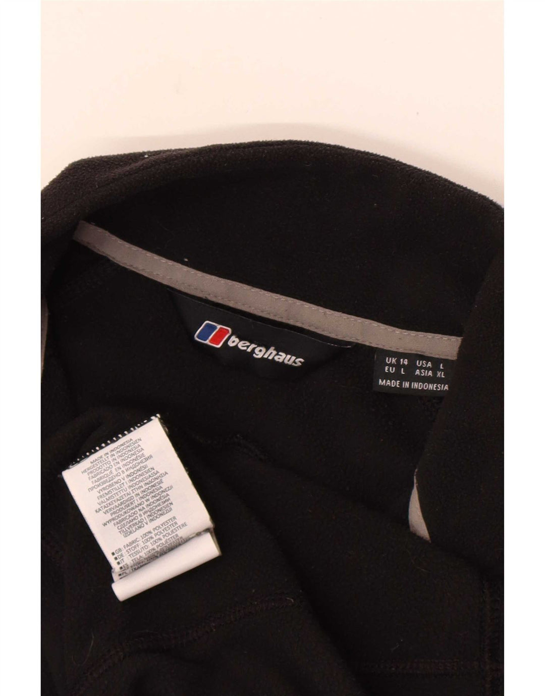 Jaqueta de lã feminina Berghaus UK 14 grande poliéster preto