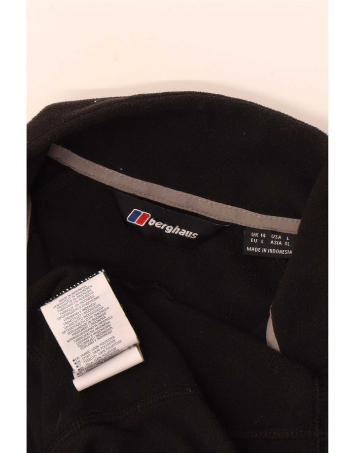 Jaqueta de lã feminina Berghaus UK 14 grande poliéster preto