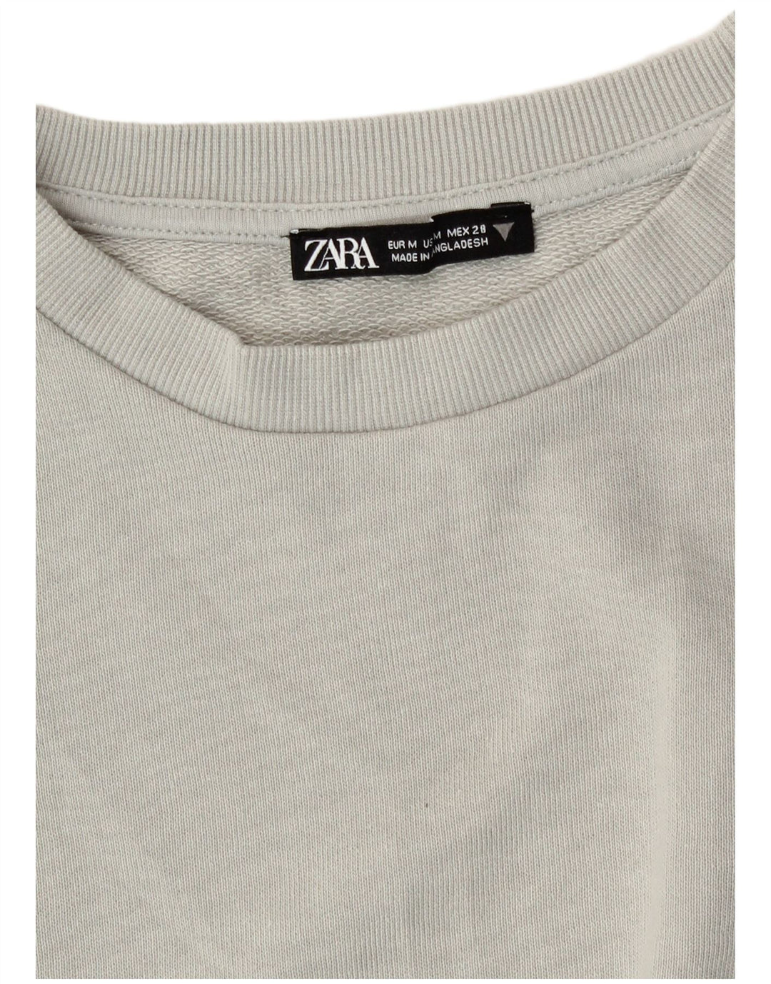 Moletom Zara feminino cropped UK 14 algodão cinza médio