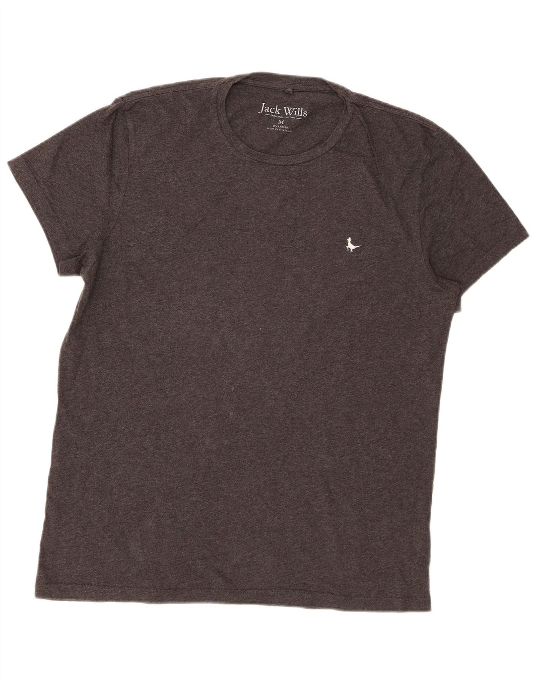 Camiseta masculina Jack Wills Top cinza médio algodão