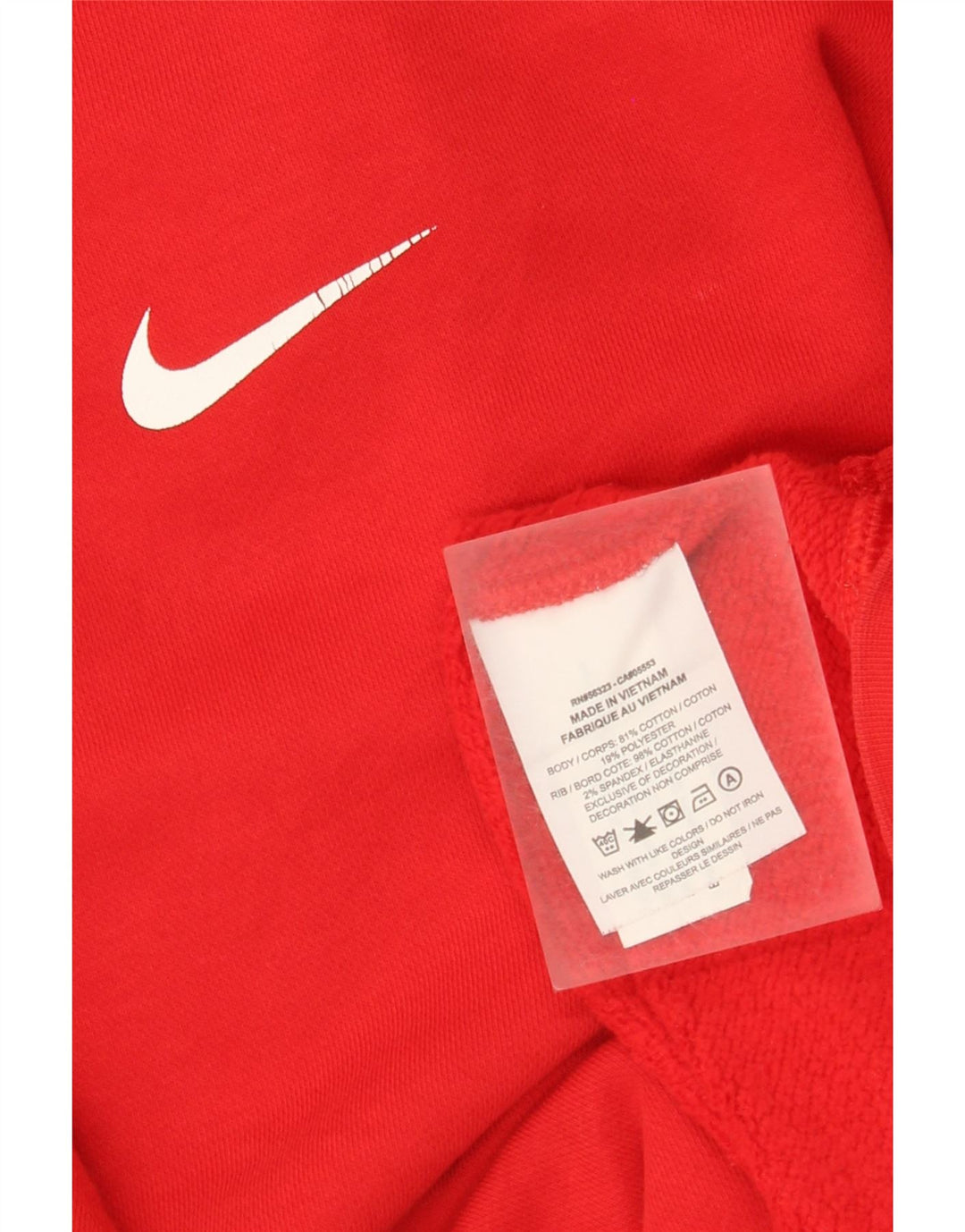 Nike Mens Moletom Jumper XL Algodão Vermelho