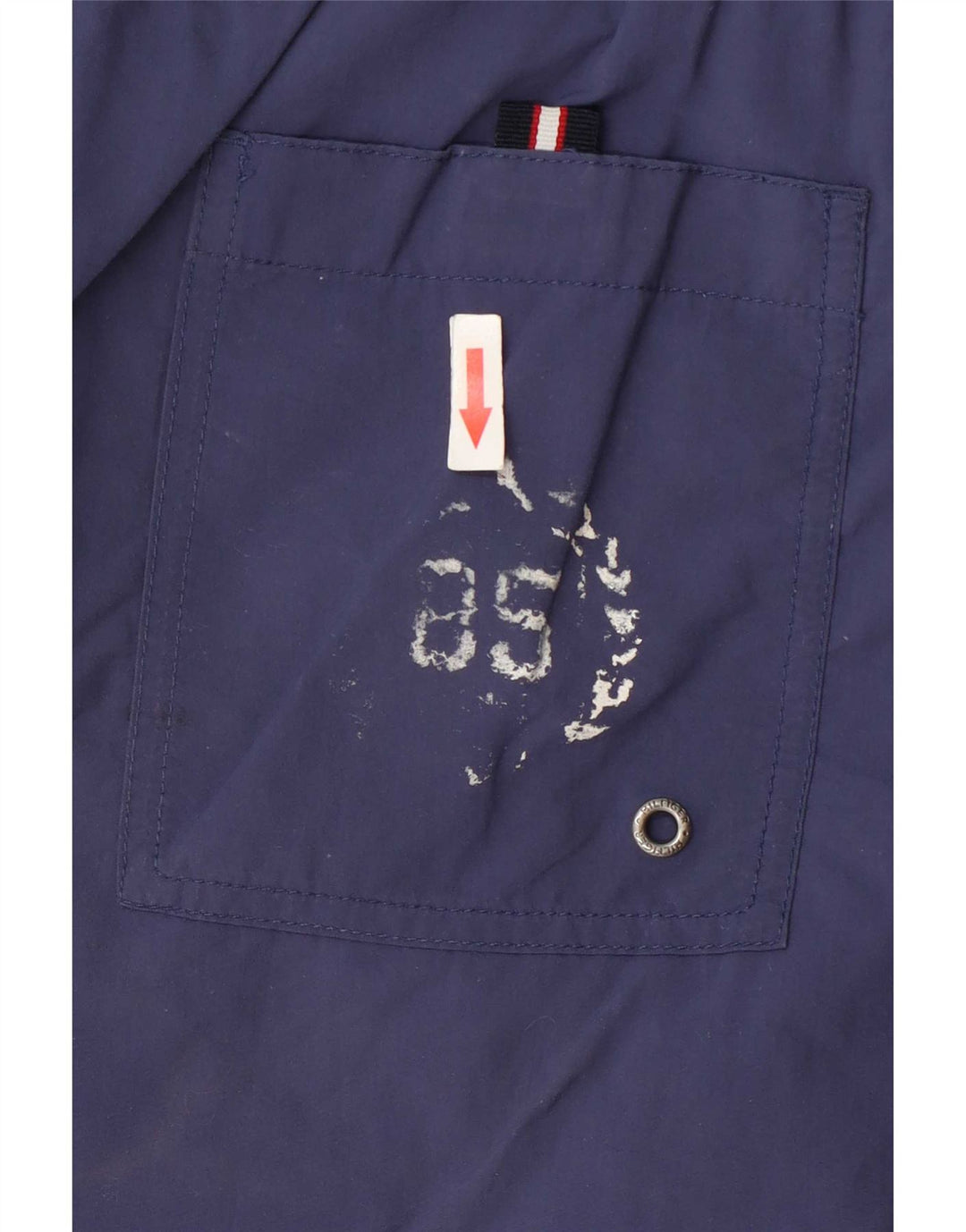 Shorts de natação masculino Tommy Hilfiger Graphic Cargo médio azul marinho