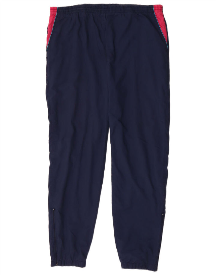 Calça de treino masculina VINTAGE Joggers XL azul marinho Colourblock