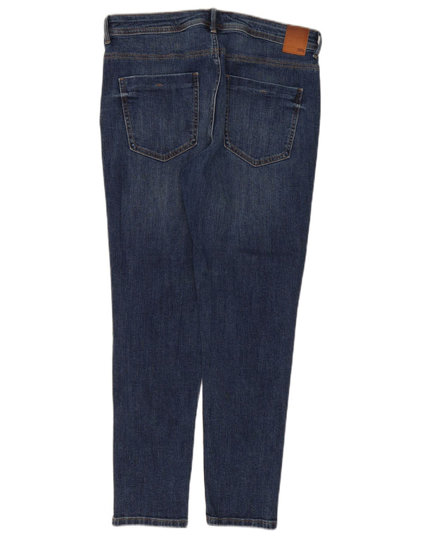 Calça jeans skinny feminina Zara EU 42 grande W32 L28 azul algodão