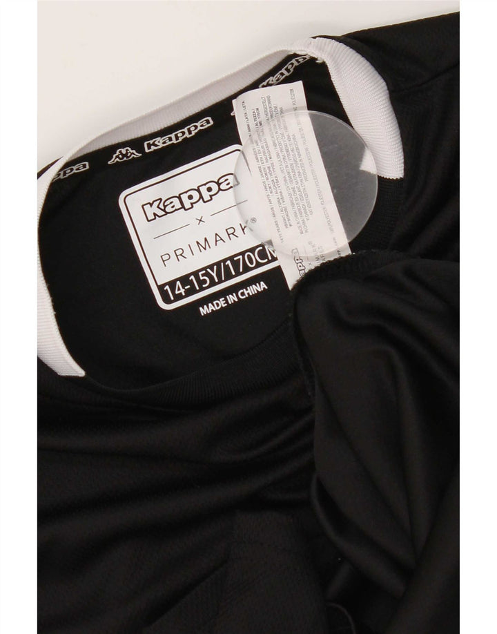 Camiseta Kappa Meninos 14-15 Anos Preto Colorblock Poliéster
