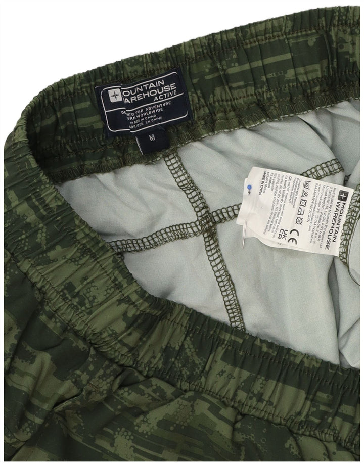 Poliéster verde médio da camuflagem do short do esporte dos homens do armazém da montanha