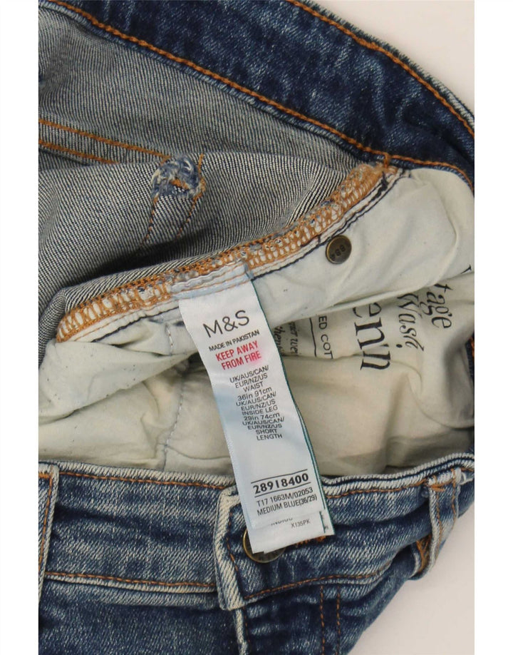 Jeans retos masculinos Marks & Spencer W36 L29 algodão azul