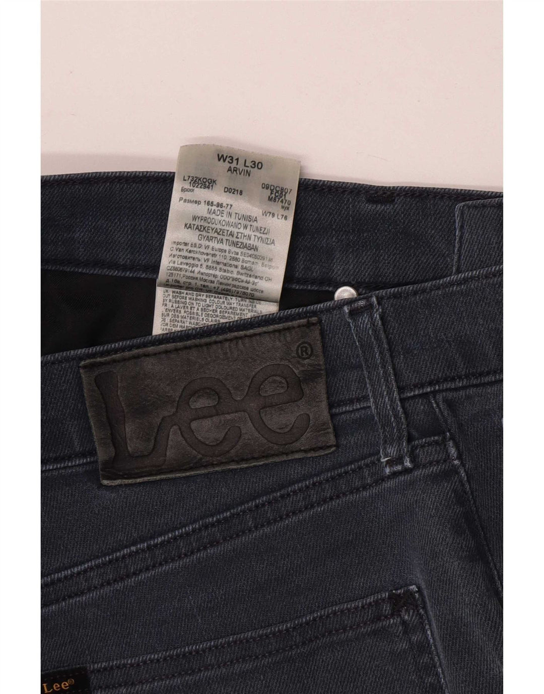 Lee Womens Tapered Slim Jeans W31 L30 Azul Algodão