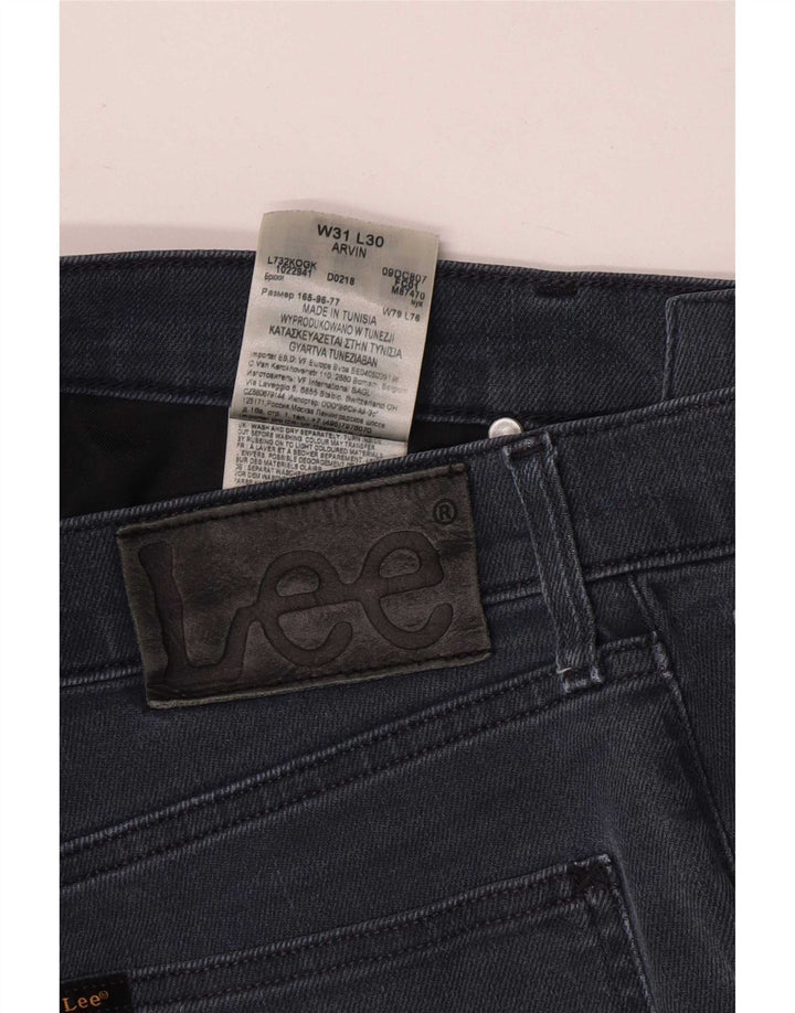 Lee Womens Tapered Slim Jeans W31 L30 Azul Algodão