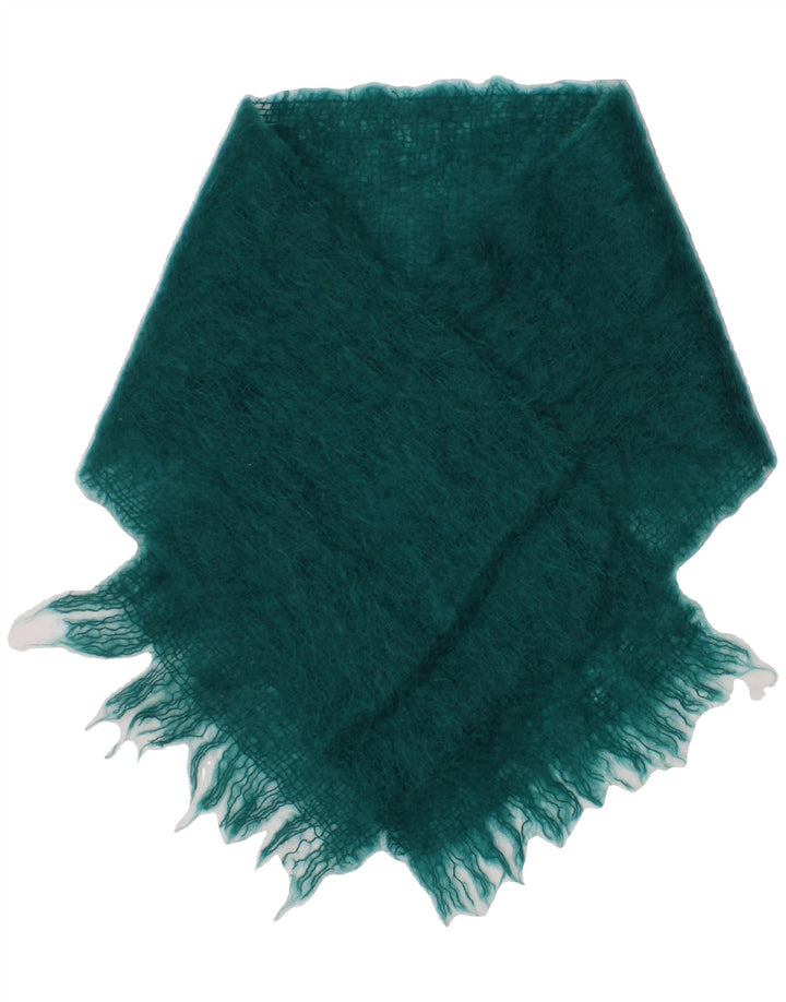VINTAGE Womens Knit Rectangle Scarf One Size Green Vintage Vintage and Second-Hand Vintage from Messina Hembry 