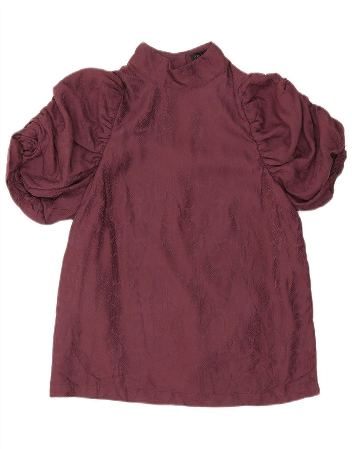 Blusa feminina TED BAKER UK 14 viscose marrom médio