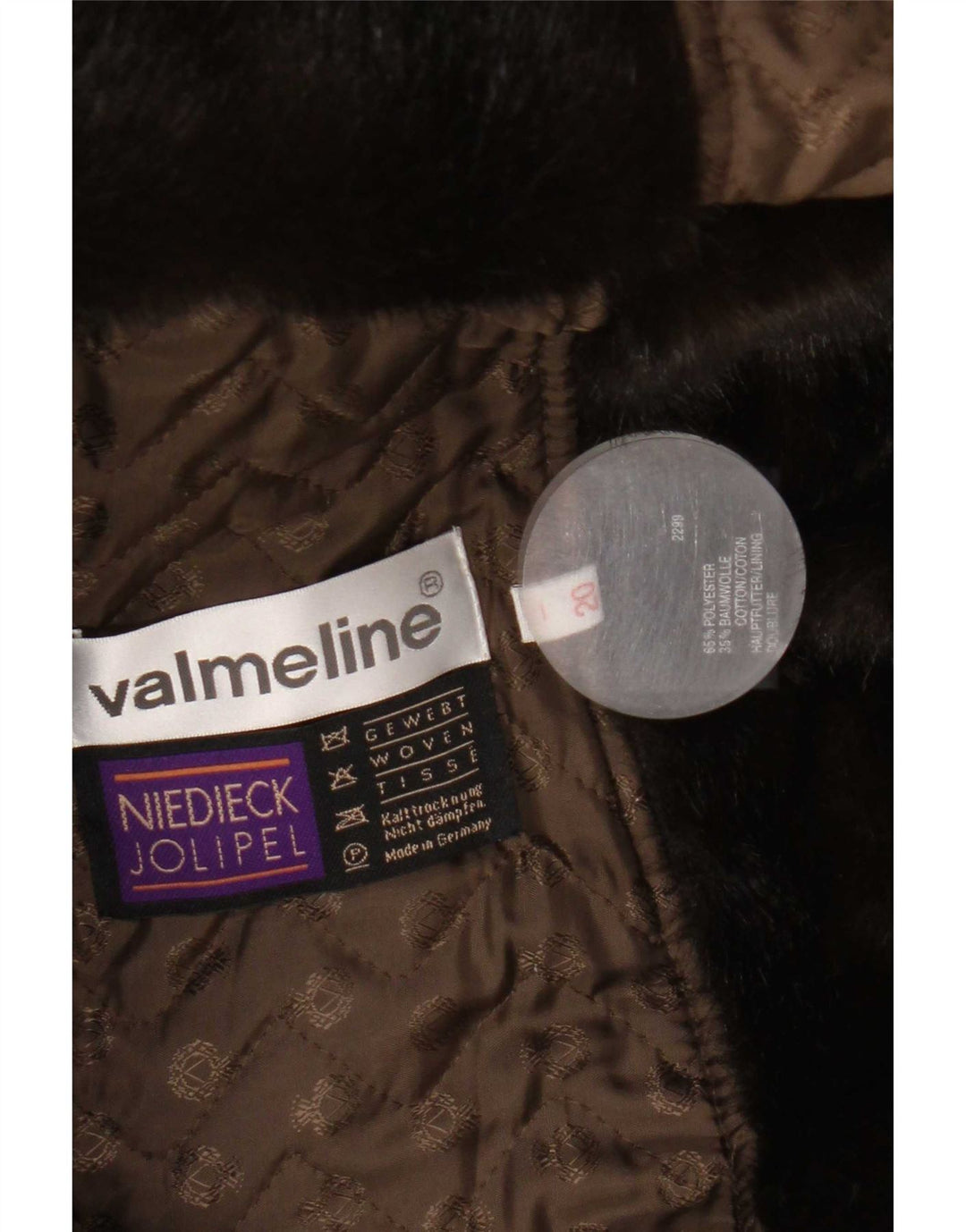 Sobretudo feminino Valmeline UK 20 2XL poliéster marrom