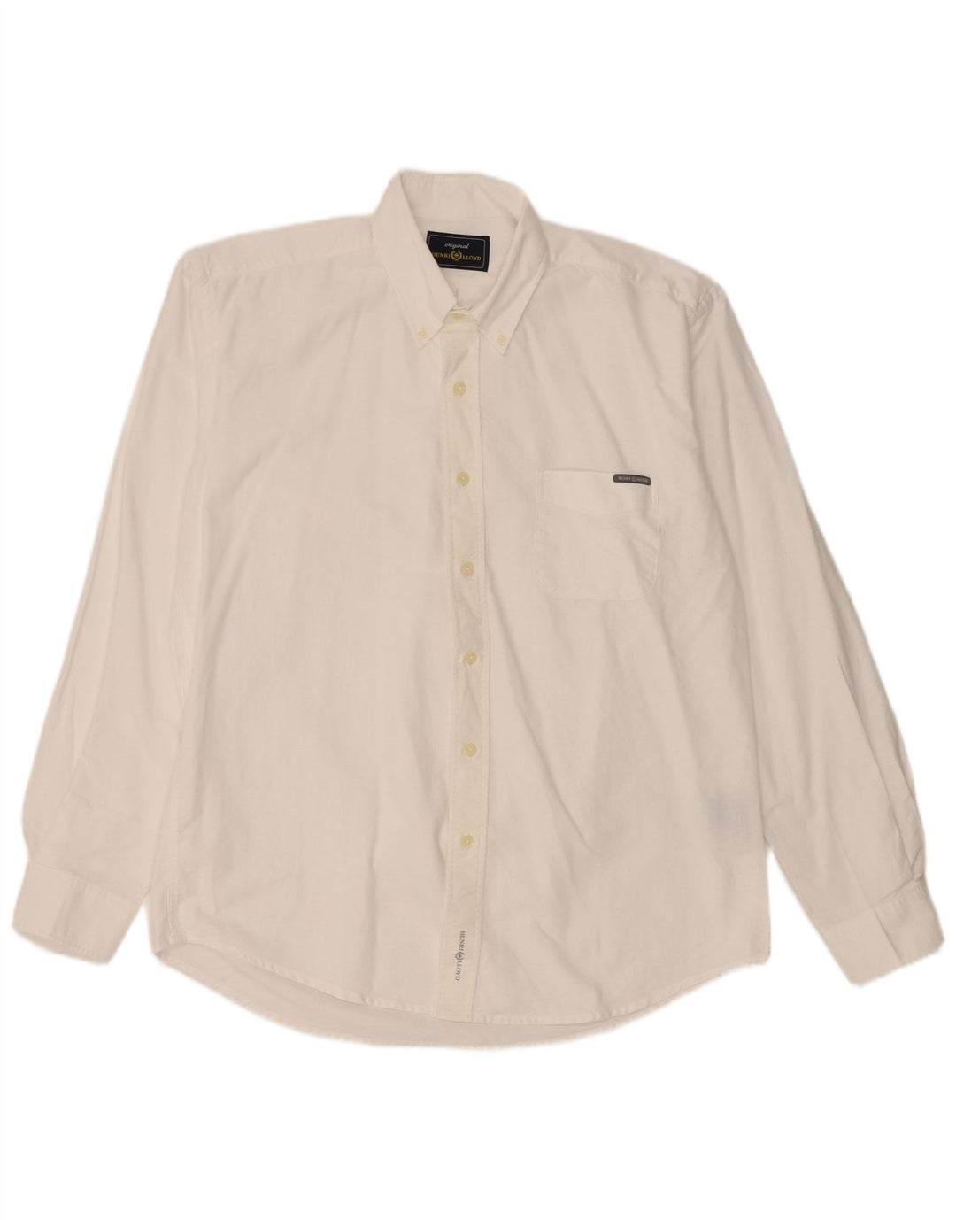 Camisa masculina HENRI LLOYD grande algodão branco