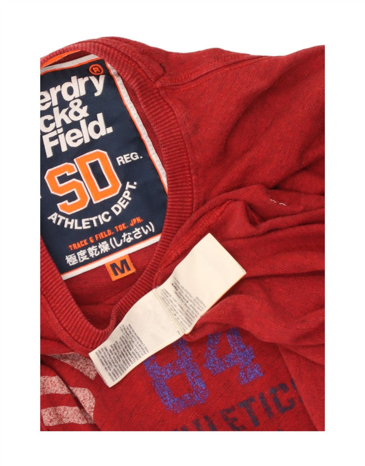 Superdry Mens Graphic T-Shirt Top Médio Algodão Vermelho