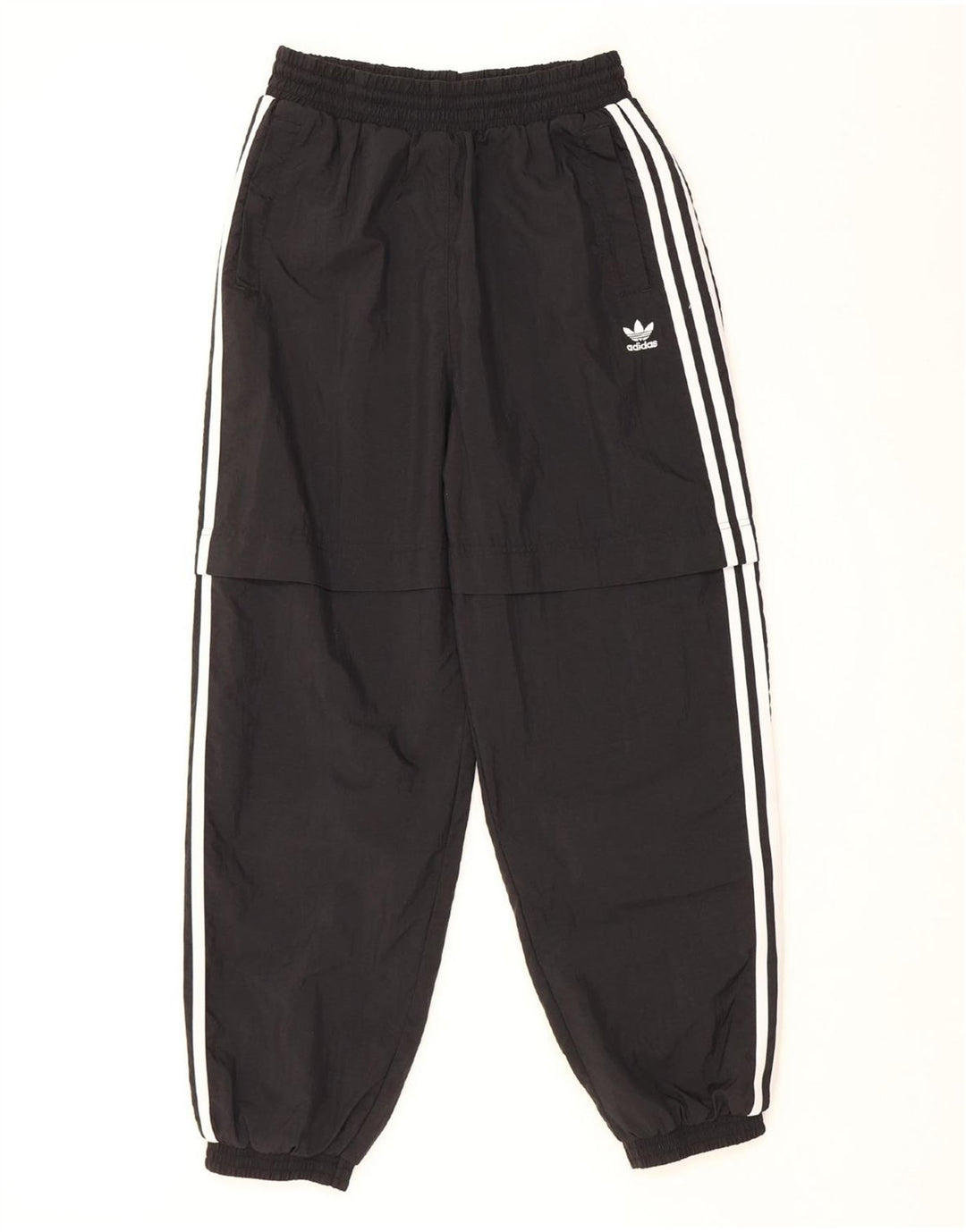 ADIDAS Womens Tracksuit Pants Joggers UK 12 Médio Preto Poliamida
