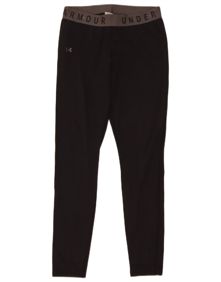 Under Armour Womens Graphic Leggings UK 12 Médio Algodão Preto