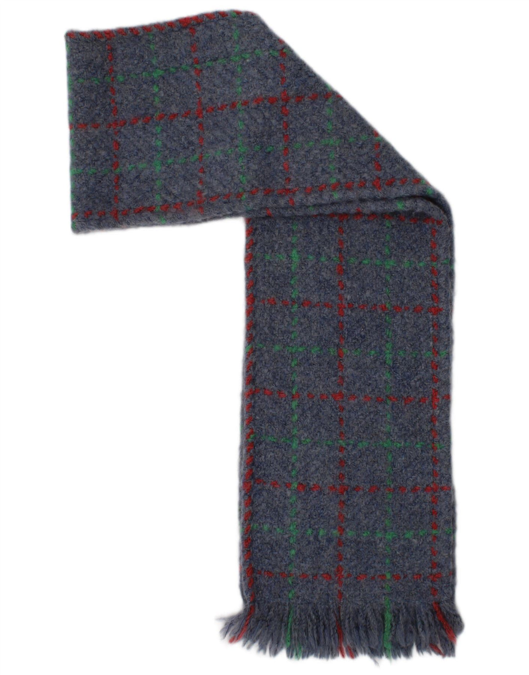 Lenço retangular masculino Blarney, tamanho único, lã xadrez azul, inverno