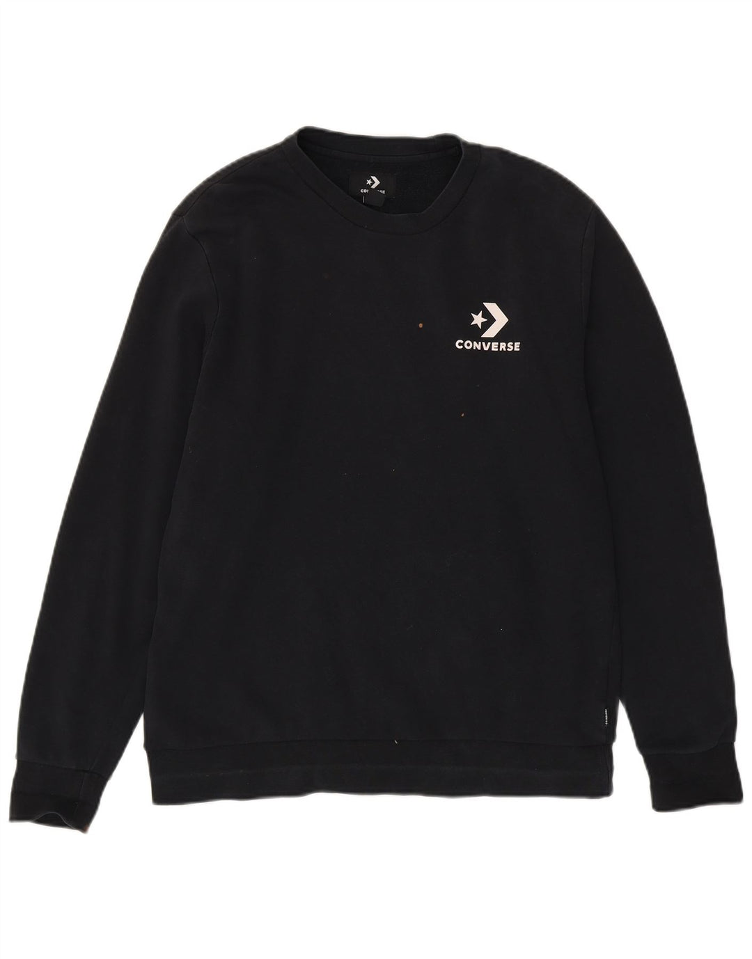 Converse Mens Moletom Jumper Médio Algodão Preto