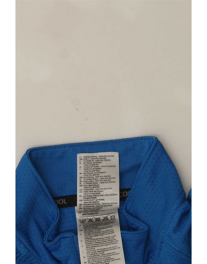 Adidas Mens Climacool Zip Neck Pullover Treino Top Pequeno Azul Poliéster