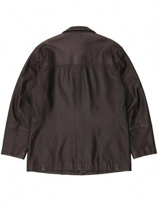 Jaqueta de couro masculina vintage UK 40 grande couro preto