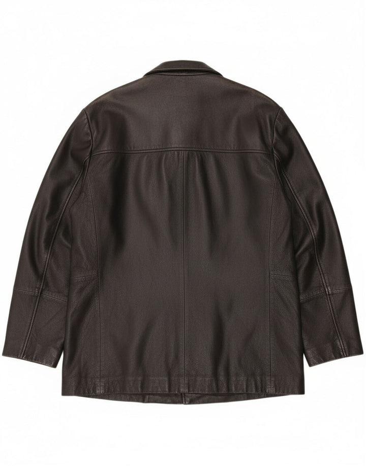 Jaqueta de couro masculina vintage UK 40 grande couro preto